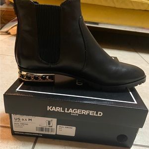 Brand new Karl Lagerfeld black leather bootie. Size 9.5. Runs small
